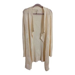 Aeropostale Cream Cardigan Sweater with Shawl Collar